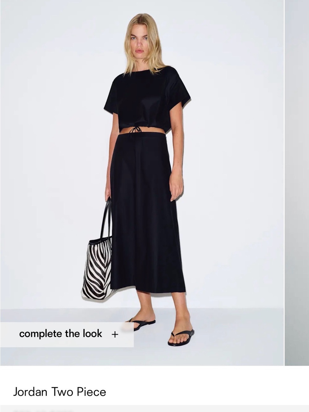 NWT Reformation Black Skirt Set